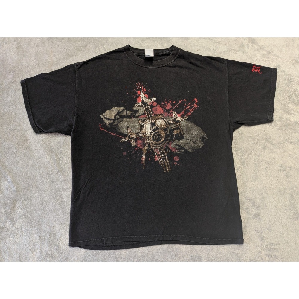 VTG Y2K WWE Randy Orton Legend Killer Gas Mask T-shirt Size XL RKO WWF Wrestling